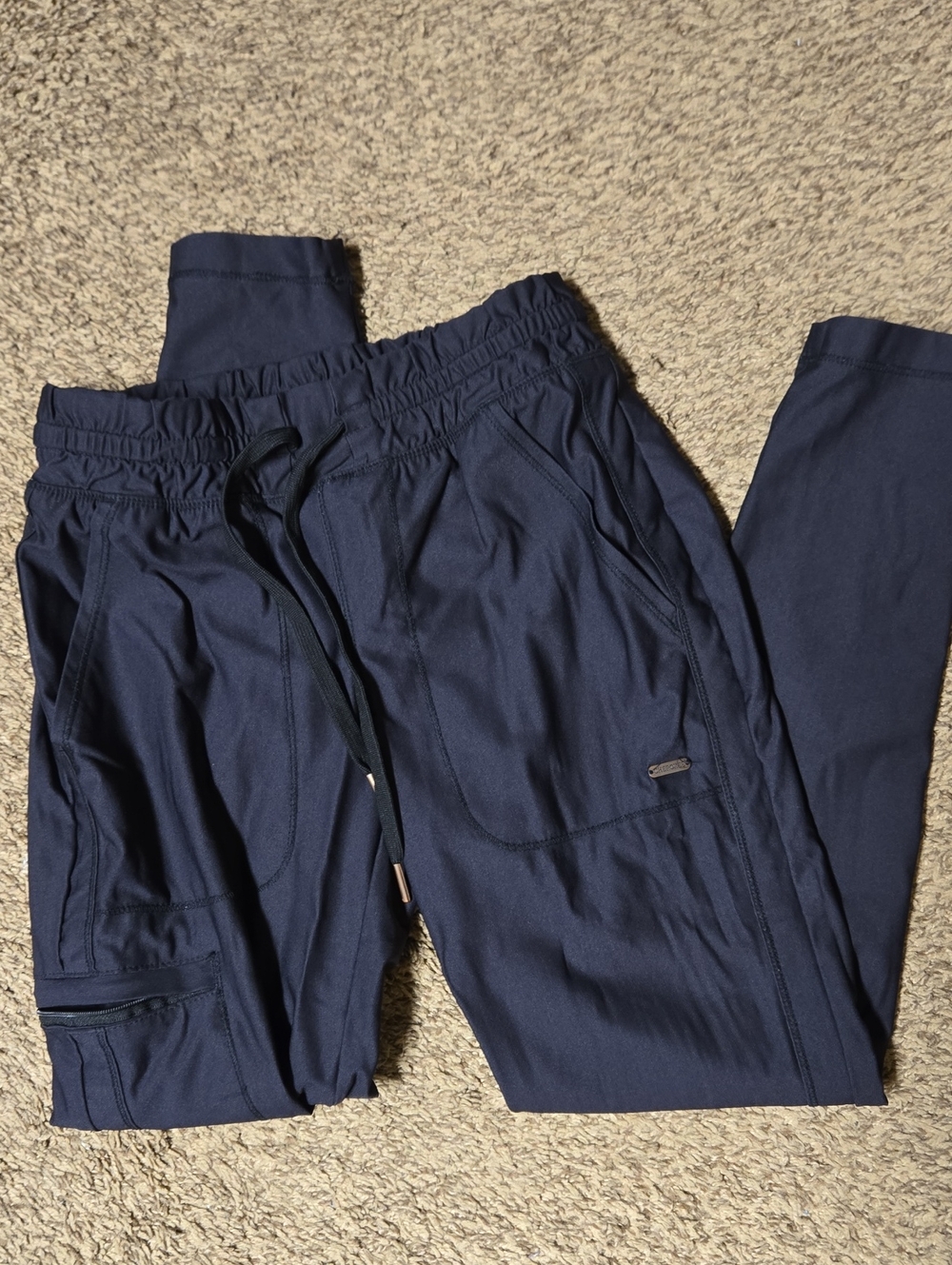 Cherokee Black Women's Jogger Scrub Pants with Drawstring